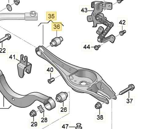 BRAZO SUSPENSION INFERIOR TRASERO DERECHO