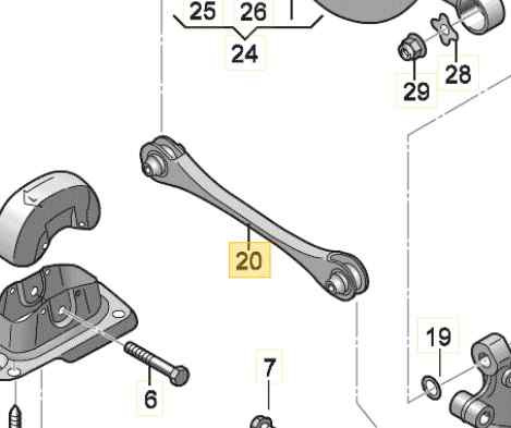 BRAZO SUSPENSION SUPERIOR TRASERO DERECHO