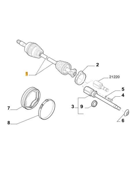 TRANSMISION DELANTERA DERECHA