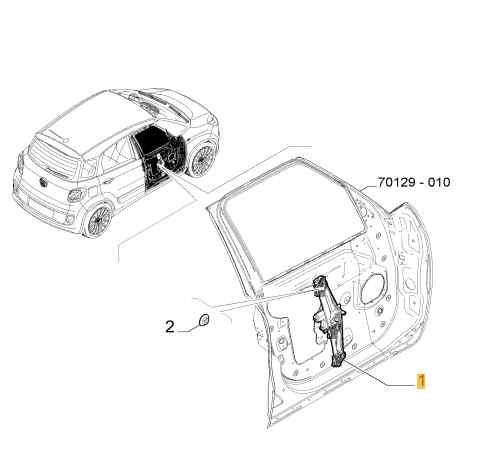 ELEVALUNAS DELANTERO DERECHO