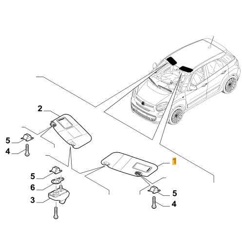 735735695 PARASOL IZQUIERDO FIAT 500 L LIVING (351)
