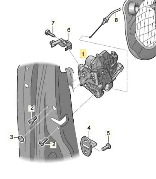 CERRADURA PUERTA DELANTERA IZQUIERDA