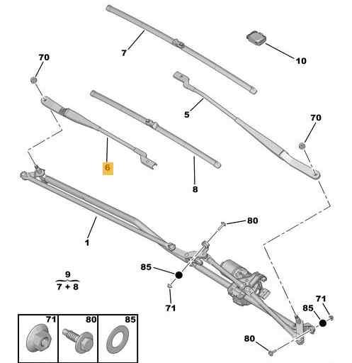 BRAZO LIMPIA DELANTERO DERECHO
