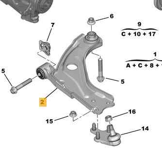 BRAZO SUSPENSION INFERIOR DELANTERO IZQUIERDO