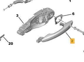 MANETA EXTERIOR DELANTERA DERECHA