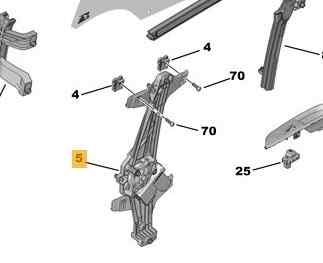 ELEVALUNAS TRASERO IZQUIERDO