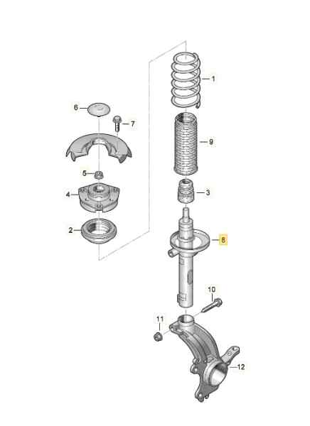 AMORTIGUADOR DELANTERO DERECHO