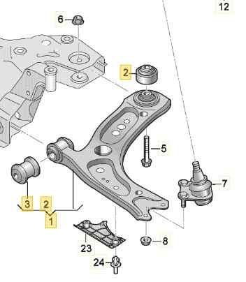 BRAZO SUSPENSION INFERIOR DELANTERO IZQUIERDO