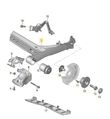 2Q0 501 053 BP PUENTE TRASERO VOLKSWAGEN POLO (AW1)