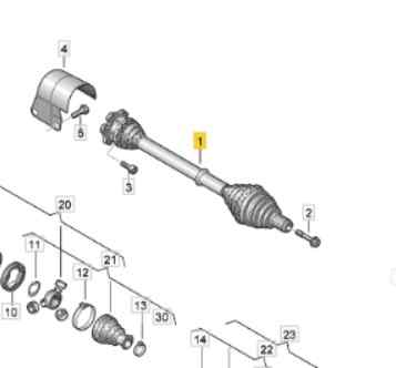 TRANSMISION DELANTERA IZQUIERDA