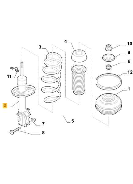 AMORTIGUADOR DELANTERO DERECHO