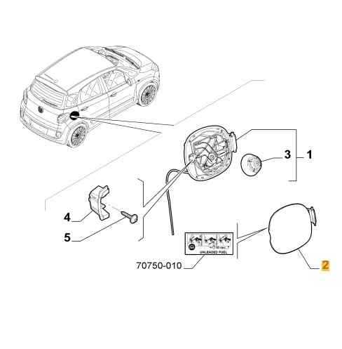 TAPA EXTERIOR COMBUSTIBLE