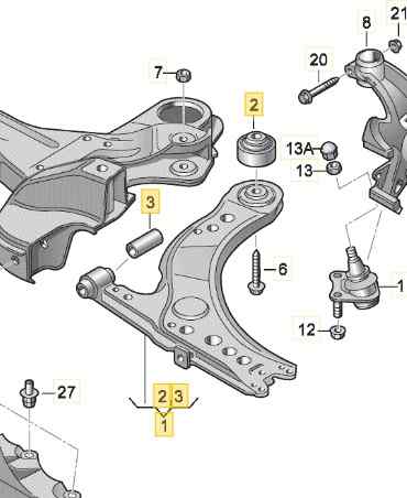 BRAZO SUSPENSION INFERIOR DELANTERO IZQUIERDO