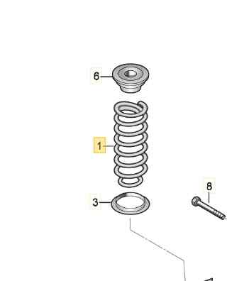 6Q0511115CD MUELLE AMORTIGUACION AUDI A1 SPORTBACK (8XF)