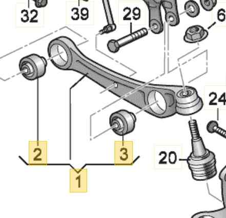 BRAZO SUSPENSION INFERIOR DELANTERO DERECHO