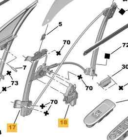 ELEVALUNAS DELANTERO DERECHO