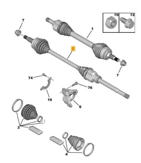 TRANSMISION DELANTERA DERECHA