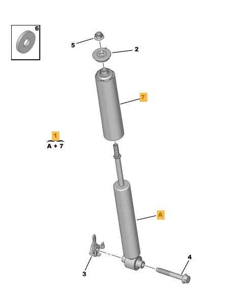 AMORTIGUADOR TRASERO IZQUIERDO