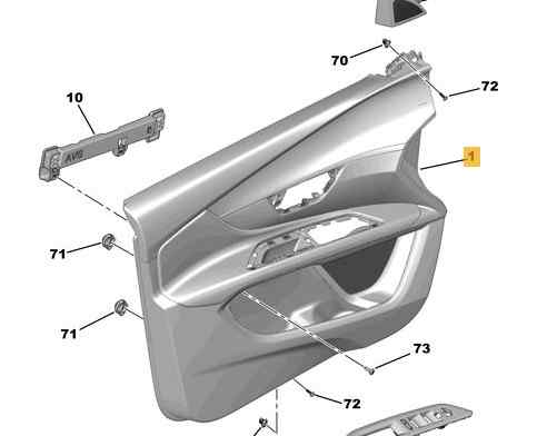GUARNECIDO PUERTA DELANTERA DERECHA