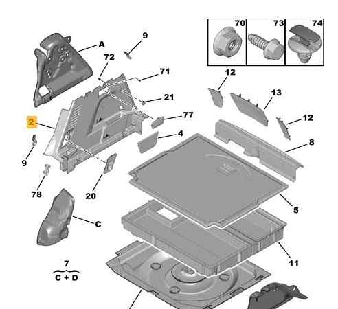 98125094ZD GUARNECIDO PORTON PEUGEOT 3008 - (2022, 2023, 2024, 2025)