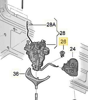 CERRADURA PUERTA TRASERA DERECHA 