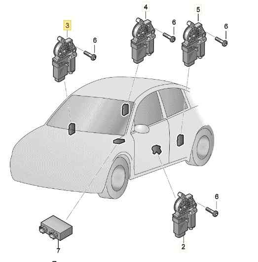 MOTOR ELEVALUNAS DELANTERO DERECHO