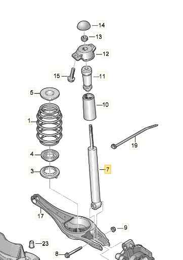 5WA513045K AMORTIGUADOR TRASERO IZQUIERDO SEAT LEON