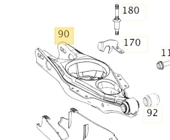 BRAZO SUSPENSION INFERIOR TRASERO DERECHO