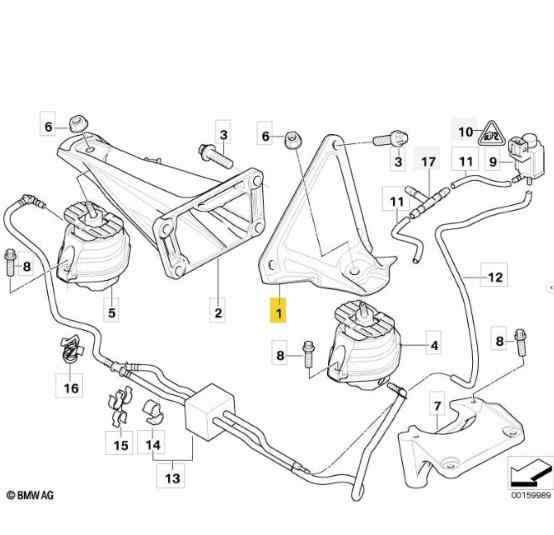SOPORTE MOTOR IZQUIERDO BMW SERIE 5 TOURING (E61)
