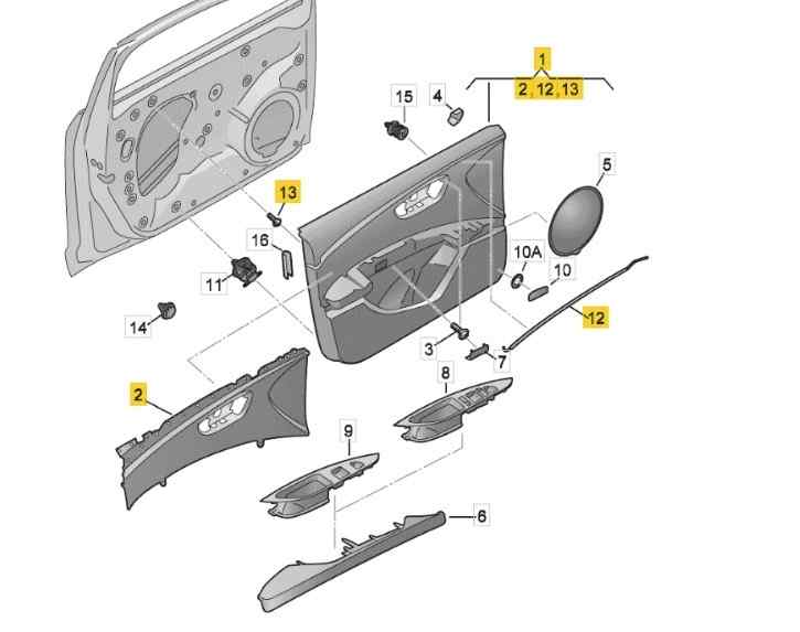 GUARNECIDO PUERTA DELANTERA DERECHA SEAT LEON CUPRA