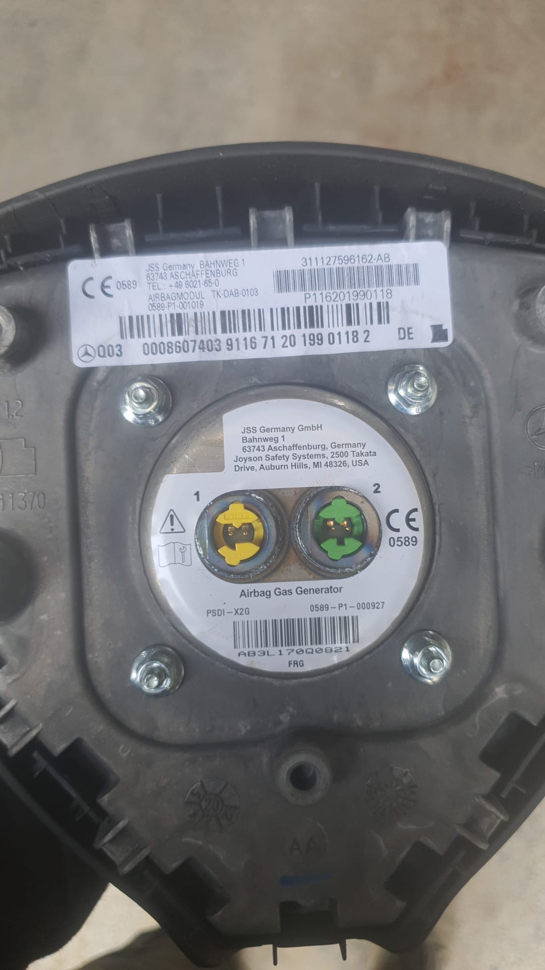 A0008607403 9116 AIRBAG DELANTERO IZQUIERDO MERCEDES CLASE A (W169) A 000 860 74 03 9116