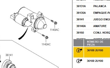 MOTOR ARRANQUE KIA STONIC ( YB)