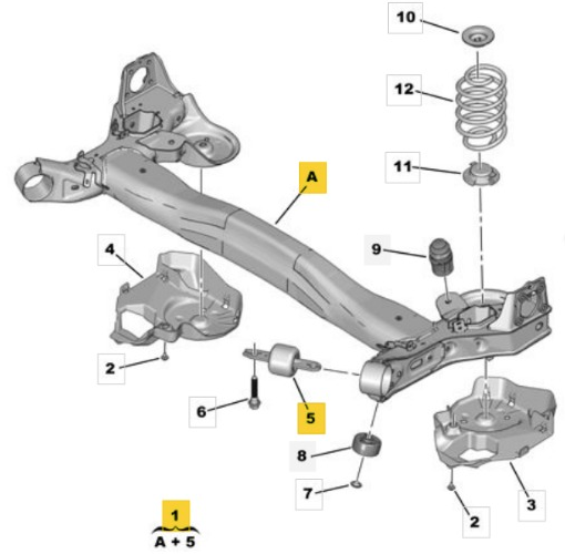 PUENTE TRASERO CITROEN C4 PICASSO / C4 SPACETOURER (B78) II