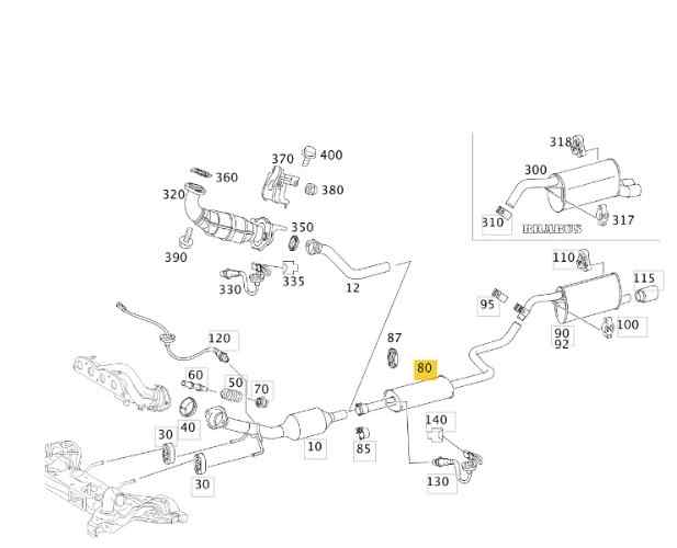 A4544900315 SILENCIADOR CENTRO SMART FORFOUR